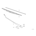 Pokrywka ramienia wycieraczki BMW E28 E30 Z1 518 520 524 525 528 533 535 316 318 320 323 325 - 61611376313