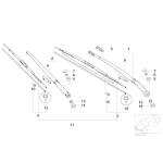 Gumka wycieraczki strona kierowcy BMW E46 - 61617010247