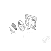 64546988913 Wentylator skraplacza klimatyzacji BMW E46 320i 323i 325i 325xi 328i 330i 330xi - 64546988913 - Części oryginalne BMW Łódź | Sklep internetowy BMW