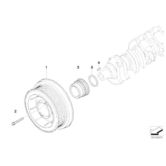 Koło pasowe wału BMW E46 E39 X5 3,0d M57 325d 330d 330d 330xd - 11232247890