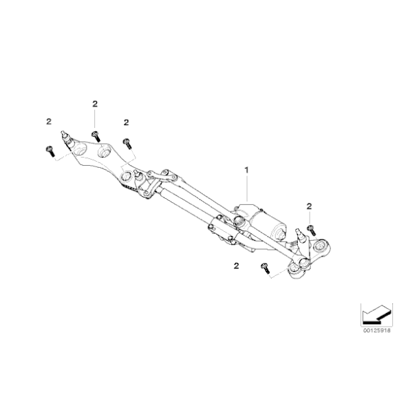 Ramię wycieraczki prawe BMW E60 E61 E63 E64 520 523 525 528 530 535 540 545 550 M5 630 645 650 M6 - 61617185366