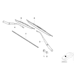 Gumka wycieraczki BMW E32 E34 E38 E39 E31 - 61618217711