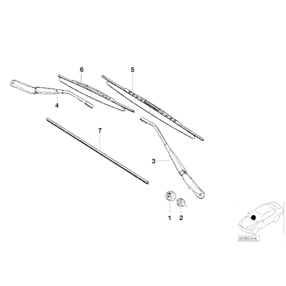 Gumka wycieraczki BMW E32 E34 E38 E39 E31 - 61618217711