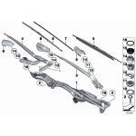 Gumka wycieraczki BMW E65 E66 730i 735d 740d 740i 745i 750i 760i - 61618265555