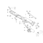 Drążek napędowy mechanizmu wycieraczek BMW E39 520 523 525 528 530 535 540 M5 - 61618361741