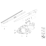 Wycieraczka tył BMW X3 E83 E83N 1,8d 2,0i 2,0d 2,5i 3,0i 3,0d - 61623428599