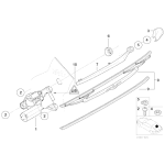 Ramię wycieraczki szyby tył BMW E53 X5 3,0d 3,0i 4,4i 4,6is 4,8is - 61627068076