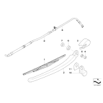 61627198552 Pióro wycieraczki tył E61 - Oryginał BMW - 61627198552 - Części oryginalne BMW Łódź | Sklep internetowy BMW