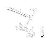 Pokrywka ramienia wycieraczki BMW E81 E87 E87N 116 118 120 123 130 - 61627199566