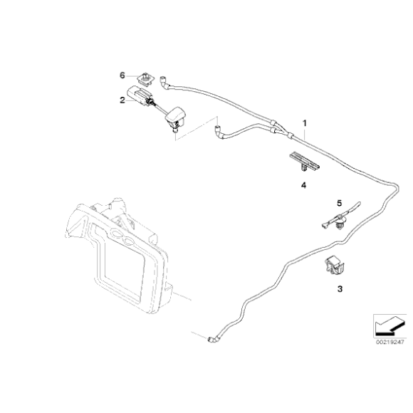 Dysza spryskiwacza szyby przód czarna BMW E60 E61 520 523 525 528 530 535 540 545 550 M5 - 61667046060