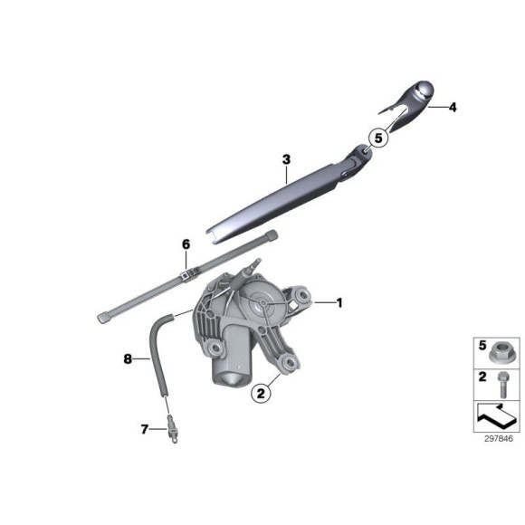 Przewód elastyczny BMW E39 E46 E53 E63 E64 E65 E66 E81 E82 E83 E84 E85 E86 E87 E88 E89 E90 E91 - 61668362762