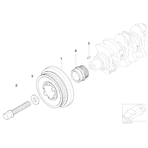 Koło pasowe M47N i M47N2 - Oryginał BMW - 11237805696