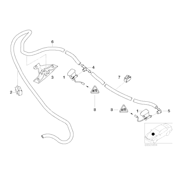 Trójnik BMW E46 E53 E65 E66 E81 E82 E83 E85 E86 E87 E88 E90 E91 K48 - 61668374372