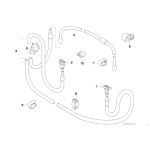 Klamra przewodu spryskiwacza BMW E39 E46 E53 X5 E83 X3 520 523 525 528 530 535 540 316 318 320 323 325 328 330 - 61670004457