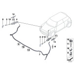 Osłona dyszy spryskiwacza reflektorów prawa chrom MINI R55 R57 R56 R58 R59 - 61672752560