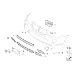 Pokrywka dyszy spryskiwacza przód gruntowana prawa BMW E83N X3 - 61673443132