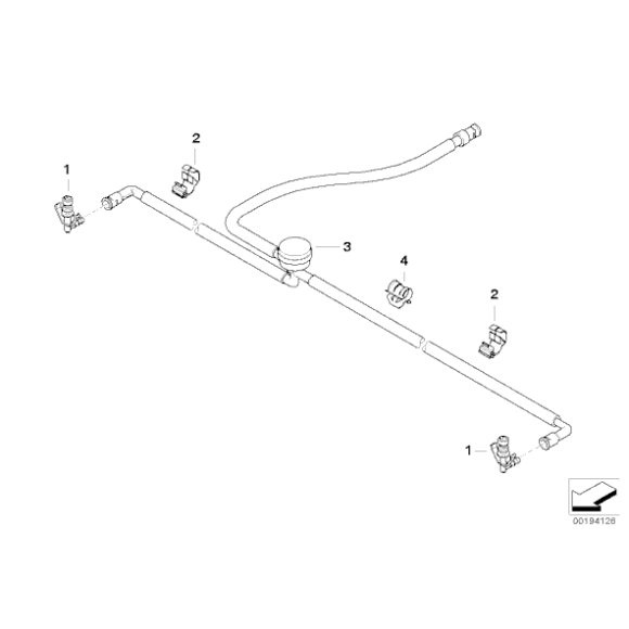 Dysza spryskiwacza BMW E63 E63N E64 E64N 630i 645Ci 635d 650i M5 - 61677059223