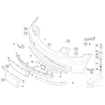Osłona spryskiwacza gruntowana przód prawa BMW E46 Compact - 61677066846