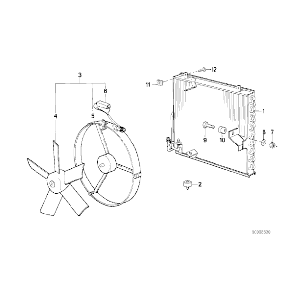 Skraplacz klimatyzacji BMW E32 E34 518 520 525 530 535 540 730 735 740 750 - 64536965952
