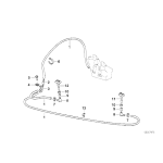 Tuleja dyszy spryskiwacza reflektorów BMW E38 725tds 728i 730i 730d 735i 740i 740d 750i 750iL - 61678360142