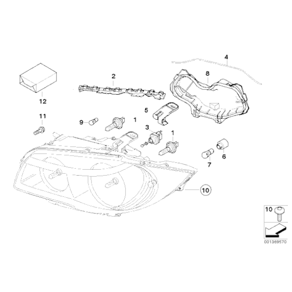 63116924482 Zestaw naprawczy reflektora komplet BMW E87 E81 E88 E82 116 118 120 123 125 130 128 135 1M - 63116924482 - Części oryginalne BMW Łódź | Sklep internetowy BMW