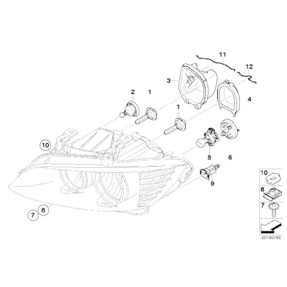 Żarówka świateł postojowych BMW E90 E91 316 318 320 323 325 330 335 - 63117161444