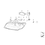 Element regulacji reflektora ZKW X BMW E90 E91 316 318 320 323 325 328 330 335 M3 - 63117162083