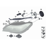 Uchwyt przód lampy ksenonowej BMW E60 E61 E65 E70 X5 E71 X6 E89 F07 F10 F11 F20 F21 - 63117162087