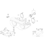 63117162090 Uchwyt reflektora prawy BMW E65 E66 730 740 750 760 ALPINA  - 63117162090 - Części oryginalne BMW Łódź | Sklep internetowy BMW