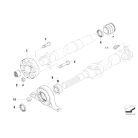 Podpora wału BMW E60 E60N E61 E61N E83 520d 520i 2,0d 1,8d - 26103413996
