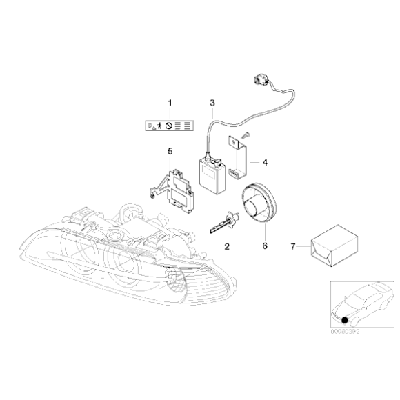 63126904047 Osłona świateł mijania BMW E39 520i 520d 523i 525i 525d 525tds 530i 530d 535i 540i M5 - 63126904047 - Części oryginalne BMW Łódź | Sklep internetowy BMW