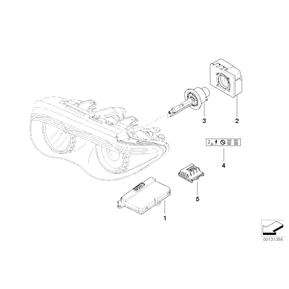 Sterownik przetwornik światła ksenonowego BMW E53 E60 E61 E65 E85 Z4 525 530 545 730 745 760 735 520 M5 - 63126907488