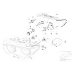 63126917366 Zestaw naprawczy mocowanie reflektora przód prawy BMW E65 E66 730 735 740 745 750 760 - 63126917366 - Części oryginalne BMW Łódź | Sklep internetowy BMW