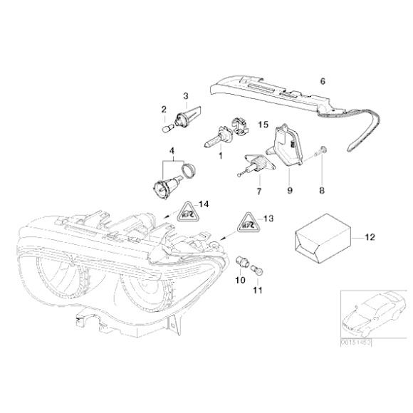 63126917366 Zestaw naprawczy mocowanie reflektora przód prawy BMW E65 E66 730 735 740 745 750 760 - 63126917366 - Części oryginalne BMW Łódź | Sklep internetowy BMW