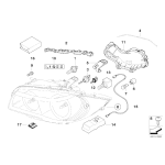 Pokrywka reflektora przód lewa BMW E87 316i 318i 318d 120d 120i 130i - 63126940661