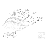 Adapter żarówki mijania BMW E39 E53 X5 520d 520i 523i 525d 525td 528i 530d 535i 540i M5 - 63128362503