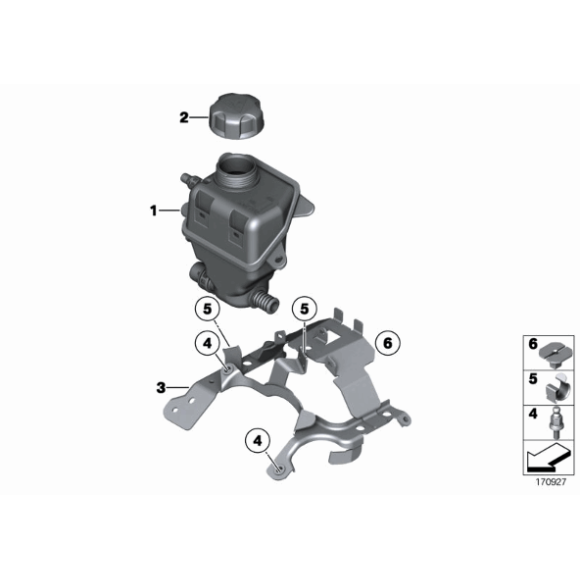 Nakrętka BMW E46 E39 E53 E60 E61 E63 E65 E70 E71 E83 F01 F07 F10 F11 F12 F13 F30 G11 - 63128374670