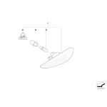 Kierunkowskaz boczny lewy biały BMW E83 X3 E83N - 63133418447