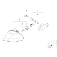 63136902770 Lampa kierunkowsk. przed. prawa, biała - 63136902770 - Części oryginalne BMW Łódź | Sklep internetowy BMW