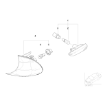 Kierunkowskaz przód lewy biały BMW E46 Compact 316ti 318ti 320td 325ti - 63136924951