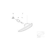 63137164758 Kierunkowskaz boczny prawy biały BMW E65 E66 730d 730i 735i 740i 740d 745i 745d 750i 760i  - 63137164758 - Części oryginalne BMW Łódź | Sklep internetowy BMW