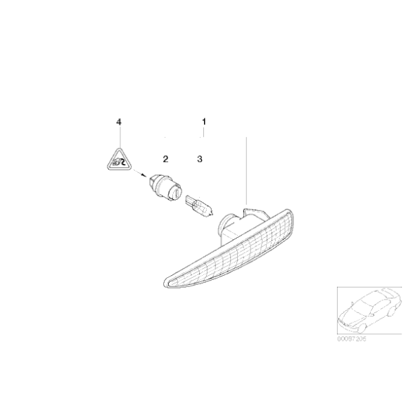 63137164758 Kierunkowskaz boczny prawy biały BMW E65 E66 730d 730i 735i 740i 740d 745i 745d 750i 760i  - 63137164758 - Części oryginalne BMW Łódź | Sklep internetowy BMW