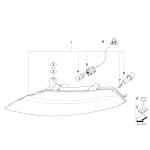 Kierunkowskaz prawy biała BMW E63 E64 630i 645i 650i M6 - 63137165806