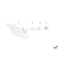 63137165809 Lampa kierunkowsk. dod., lewa, biała - 63137165809 - Części oryginalne BMW Łódź | Sklep internetowy BMW