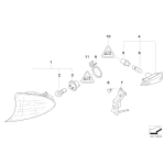 Lampa kierunkowskazu biała lewa BMW E46 316 318 320 323 325 328 330 - 63137165915