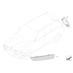 Szkło odblaskowe tył prawe BMW E83N 1,8d 2,0d 2,0i 2,5si 3,0d 3,0i 3,0si - 63147162218