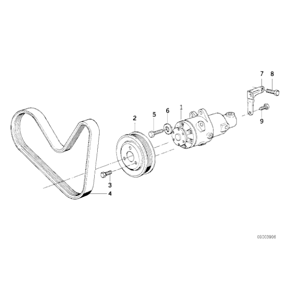 Pasek micro BMW E31 E32 850Ci 850CSi 750i 750iL M70 - 11281736719