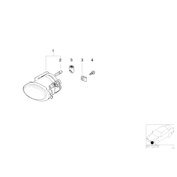 Lampa przeciwmgłowa prawa - 63172228614
