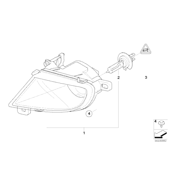 Lampa przeciwmgłowa lewa - 63177177711
