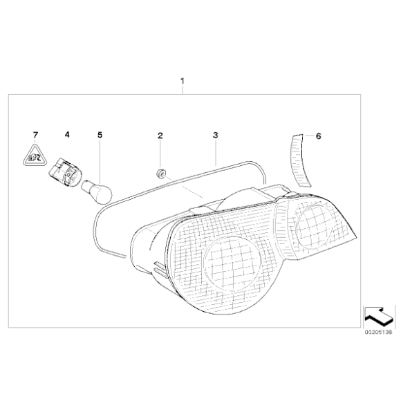 63211379399 Gniazdo żarówki lampy tył BMW E31 E36 E34 E39 E65 E66  - 63211379399 - Części oryginalne BMW Łódź | Sklep internetowy BMW